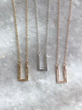Open Box Pendant Necklace