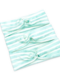 Aqua Watercolor Striped Headband