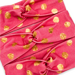 Hot Pink with Golden Dots Headband