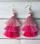 Ombré Silky Tassel Earrings