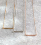 Latitude Bar Pendant Necklace