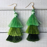 Ombré Silky Tassel Earrings