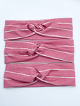 Deep Mauve Pinstripe Headband