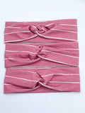 Deep Mauve Pinstripe Headband