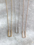 Open Box Pendant Necklace