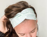Mint Victorian Floral Headband