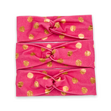 Hot Pink with Golden Dots Headband