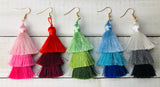 Ombré Silky Tassel Earrings
