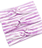 Purple Watercolor Striped Headband
