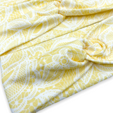 Pale Yellow Faux Lace Headband