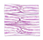 Purple Watercolor Striped Headband