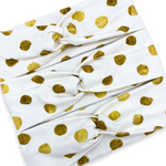 White with Golden Dots Headband