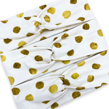 White with Golden Dots Headband