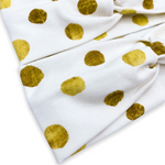 White with Golden Dots Headband