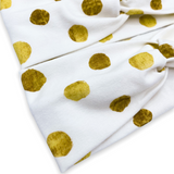 White with Golden Dots Headband