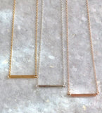 Latitude Bar Pendant Necklace