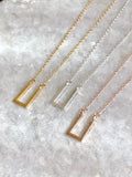 Open Box Pendant Necklace