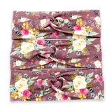 Dark Mauve Western Floral Headband
