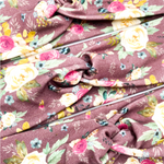 Dark Mauve Western Floral Headband