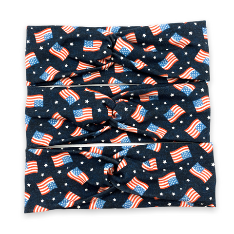 American Flags Headband