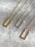 Open Box Pendant Necklace