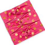 Hot Pink with Golden Dots Headband