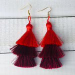 Ombré Silky Tassel Earrings