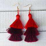Ombré Silky Tassel Earrings