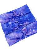 Blue Violet Tie Dye Headband