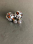 Double Leopard Pearl Stud Earrings