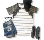 Little Bit of Lace Tee | Camo Detail